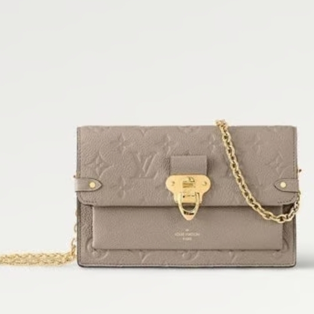 Louis Vuitton Vavin Chain Wallet Monogram Empreinte Vavin PM Tourterelle